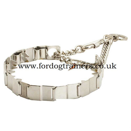 Big, Strong Stainless Steel Dog Collar for Training - Click Image to Close