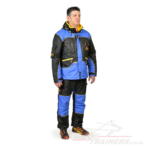 Light-Blue and Black K9 Dog Training Suit for Sale from Producer