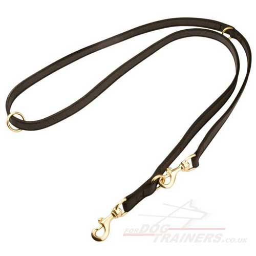 5-7 ft Dog Lead with 2 Snap Hooks & Anti-Glide Rubber Stitched Nylon