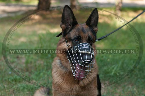 German Shepherd Muzzle that Allows Drinking Super Ventilated - Click Image to Close