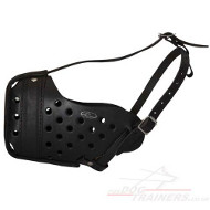 Bestseller Leather Police Dog Muzzle for K9 Dogs Training