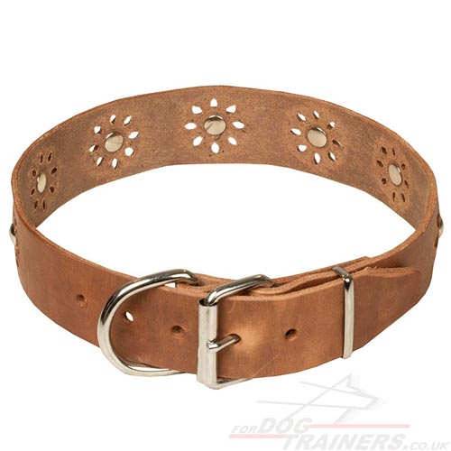 leather handmade dog collars