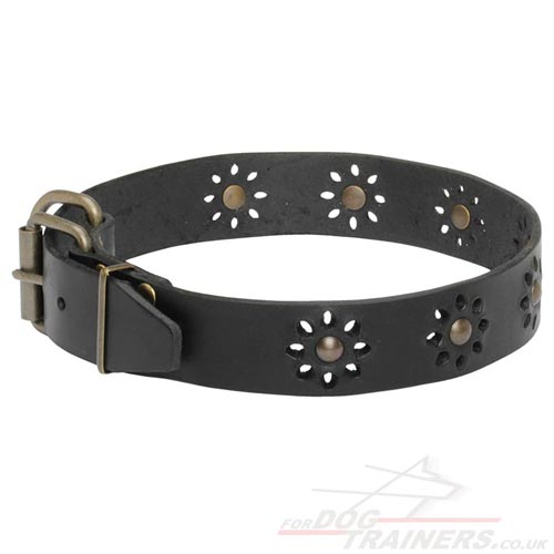 leather handmade dog collars