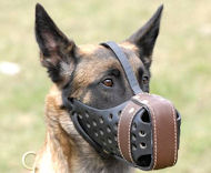 Leather Dog Muzzle for Malinois | Strong K9 Dogs Muzzle Leather Dog Muzzle for Malinois | Strong K9 Dogs Muzzle