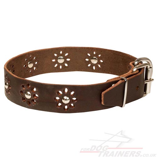 leather handmade dog collars