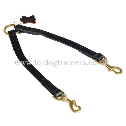 leather dog lead coupler