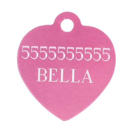 Pink Head Dog Tag