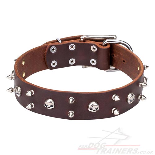 Natural Leather Dog Collar