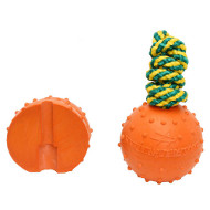 rubber dog ball on rope