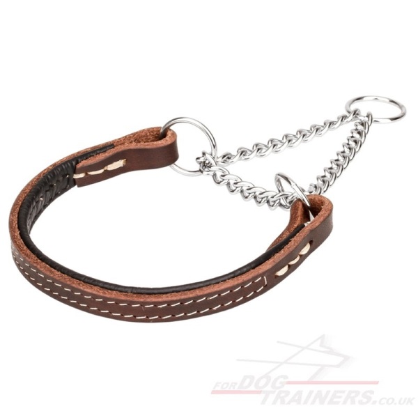 Brown Leather Collar for Training
