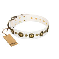 FDT Artisan White and Gold Dog Collar Prescious Radiance FDT Artisan White and Gold Dog Collar Prescious Radiance